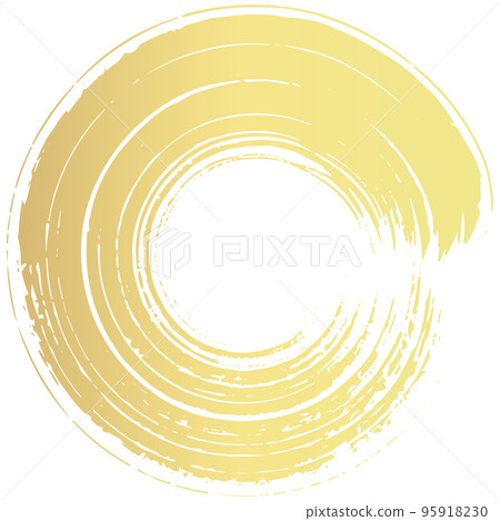 金色圓圈畫筆描邊的矢量圖解 95918230