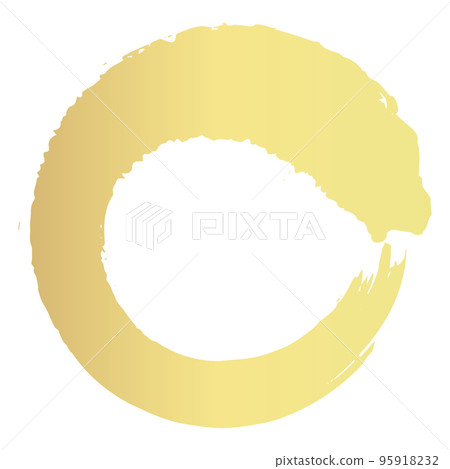 金色圓圈畫筆描邊的矢量圖解 95918232