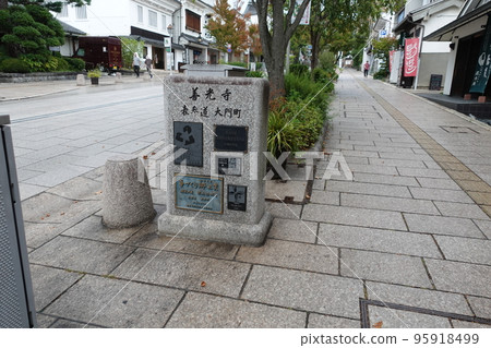 步行至信濃善光寺，在表參道大門町附近參拜 95918499