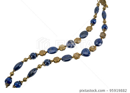 chain with color jewels beads line. Vintage - Stock Photo [95919882] -  PIXTA