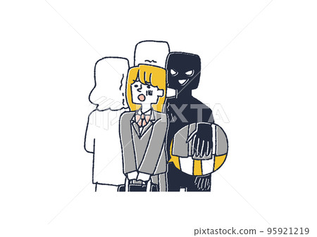 A high school girl who is a victim of molestation, a person who commits crimes and acts of nuisance A high school girl who is a victim of molestation, a person who commits crimes and acts of nuisance 95921219