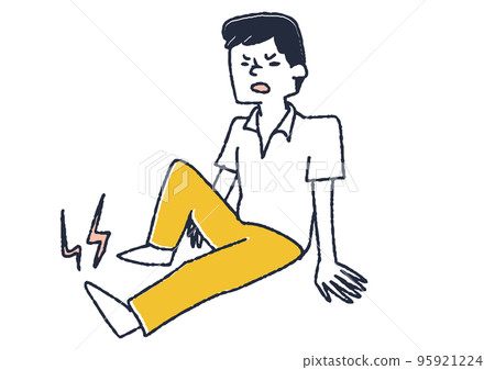 一個腳趾疼痛的男人 疾病的早期症狀 95921224