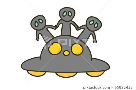 Illustration of aliens invading - Stock Illustration [95922432] - PIXTA