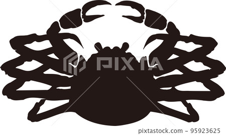 Crab silhouette illustration material Snow crab Crab silhouette illustration material Snow crab 95923625
