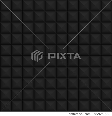 Seamless pattern of black three-dimensional tiles Seamless pattern of black three-dimensional tiles 95923929