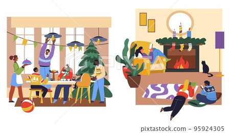 Christmas holidays celebration with family at home 95924305