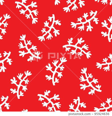 Seamless pattern golden rowan leaves on white background 95924636