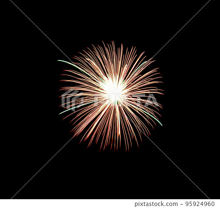 Red fireworks display on celebration night Red fireworks display on celebration night 95924960