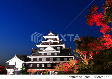 [岡山縣]岡山城紅葉亮起（令和大修後） 95925646