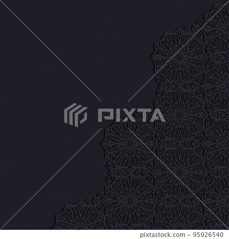 Decorative background with traditional floral ornament. Vector illustration. Decorative background with traditional floral ornament. Vector illustration. 95926540