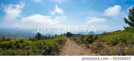 La Ciotat, France - May 18th 2022: View towards the bay of La Ciotat with its famous rocks La Ciotat, France - May 18th 2022: View towards the bay of La Ciotat with its famous rocks 95926607