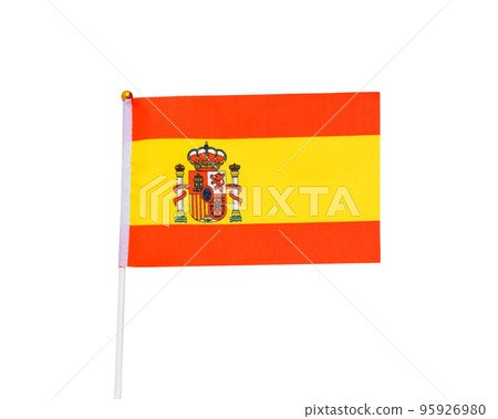 Spanish flag, isolated on white background 95926980
