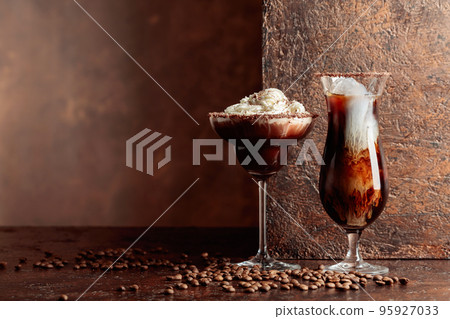 Cold coffee and chocolate cocktails. 95927033
