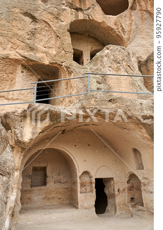 Cultural historical heritage of Georgia. Vardzia is an ancient cave city in the rock 95927790