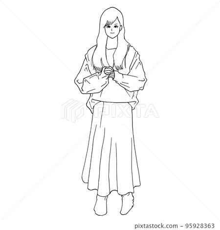 Woman awakening from prayer 95928363