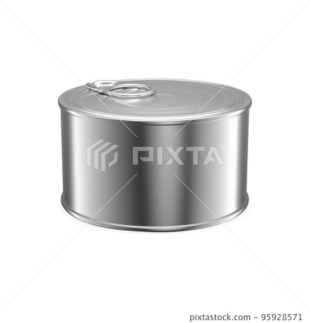 Tuna can blank. Canned food cylinder tin vector illustration Tuna can blank. Canned food cylinder tin vector illustration 95928571