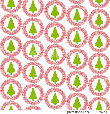 Seamless Christmas tree pattern, festive colors, vector Seamless Christmas tree pattern, festive colors, vector 95928741