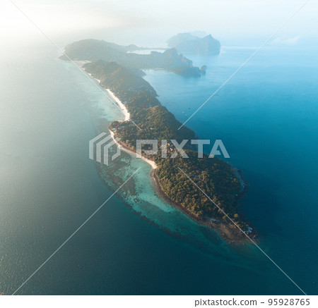 Aerial view of Laem Tong Beach or Laemtong bay in koh Phi Phi, Krabi, Thailand 95928765