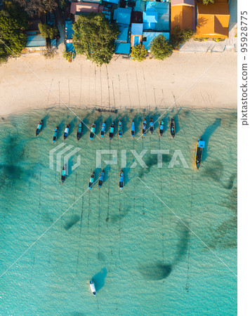 Aerial view of Laem Tong Beach or Laemtong bay in koh Phi Phi, Krabi, Thailand 95928775