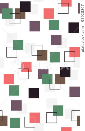 Seamless vector pattern made of rectangles solid and outlined 95928807