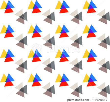 Color chroma triangles seamless vector pattern on white Color chroma triangles seamless vector pattern on white 95928817