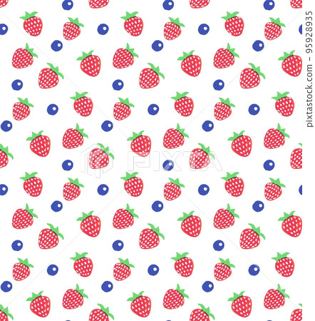Seamless vector berries pattern - strawberries and blueberries Seamless vector berries pattern - strawberries and blueberries 95928935
