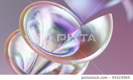 synthetic pearlescent tech holographic iridescent abstract composition, 3D rendering synthetic pearlescent tech holographic iridescent abstract composition, 3D rendering 95928969