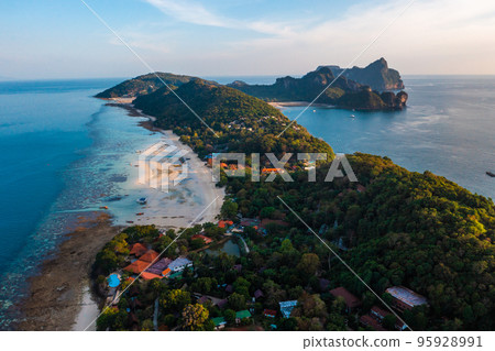 Aerial view of Laem Tong Beach or Laemtong bay in koh Phi Phi, Krabi, Thailand 95928991