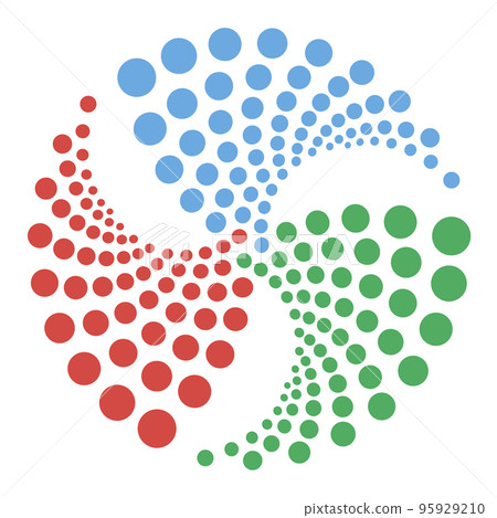 Circle Dotted Colorful Icon Isolated on White Background 95929210