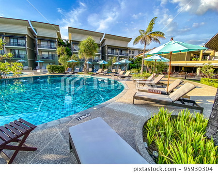 Aerial view of a resort in Khao Lak, Thailand 95930304