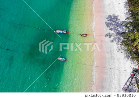 Aerial view of Koh Phayam beach in Ranong, Thailand 95930810