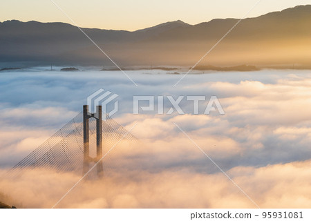 Chichibu's sea of clouds in the morning sun Chichibu's sea of clouds in the morning sun 95931081