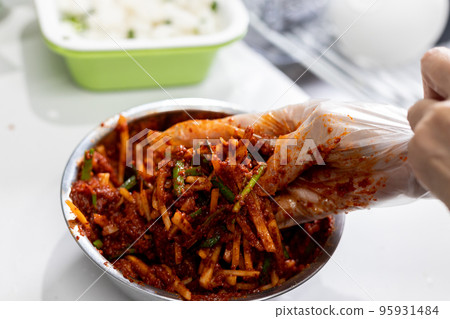 Trying to make kimchi at home Trying to make kimchi at home 95931484