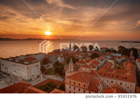 Top view of the Zadar, Croatia. 95931976