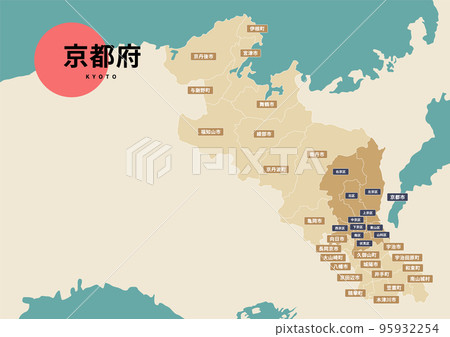 地圖(附地名) - 京都府 地圖(附地名) - 京都府 95932254