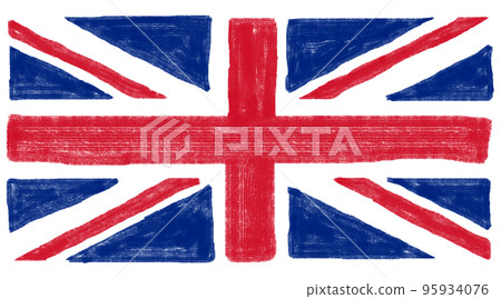 hand painted flag of the United Kingdom (UK) aka Union Jack tran 95934076