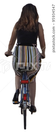 stylish woman on a bike transparent PNG 95934547
