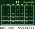 2023 年 11 月黑板日曆 95934811