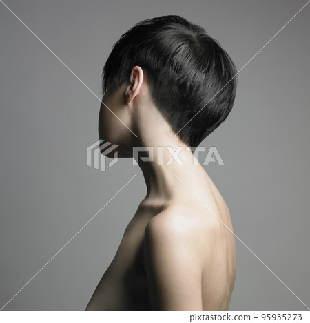 beautiful stylish girl with trendy modern hairstyle beautiful stylish girl with trendy modern hairstyle 95935273