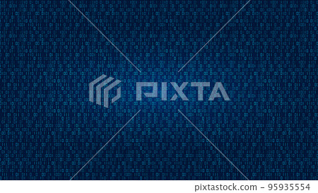 Binary code. Computer data background. Number matrix hack. Cyber security screen. Software encode. Digital futuristic backdrop. One and zero encryption coding. Vector pattern texture Binary code. Computer data background. Number matrix hack. Cyber security screen. Software encode. Digital futuristic backdrop. One and zero encryption coding. Vector pattern texture 95935554