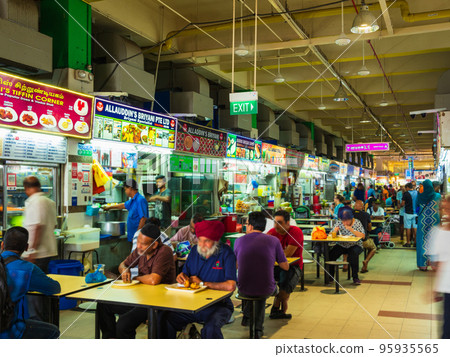 Food court in Singapore's Indian district *partially soft focus 95935565