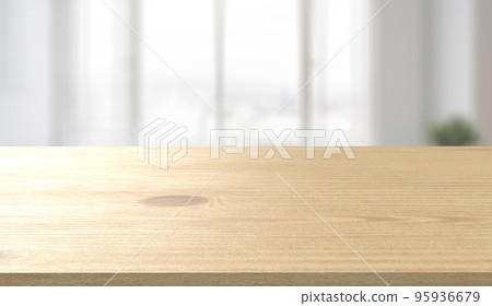 Scenery of the living room with a wooden table and blurred sunlight Scenery of the living room with a wooden table and blurred sunlight 95936679
