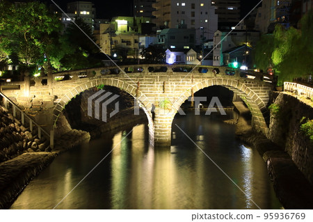 Spectacles Bridge (Nagasaki City) Illuminated 95936769