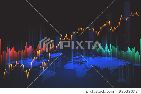 Stock market or forex trading graph in graphic concept suitable for financial investment or Economic trends 95938078