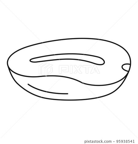 Half nut icon. Outline illustration of half nut vector icon for web design isolated on white background Half nut icon. Outline illustration of half nut vector icon for web design isolated on white background 95938541