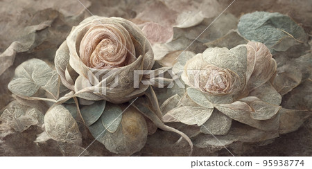 Muted Colors Floral Background. Wedding, Celebration Concept 95938774