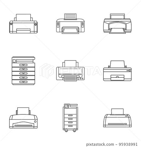 Technical specialist icons set. Outline set of 9 technical specialist vector icons for web isolated on white background 95938991