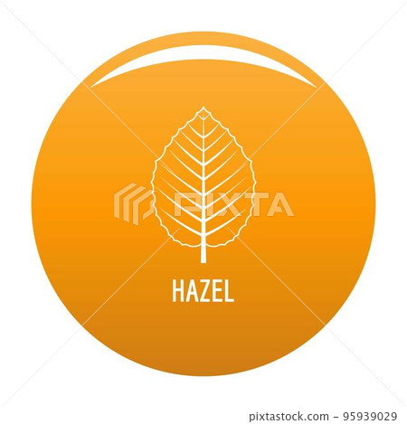Hazel leaf icon. Simple illustration of hazel leaf vector icon for any design orange Hazel leaf icon. Simple illustration of hazel leaf vector icon for any design orange 95939029