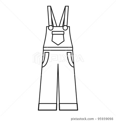 Garden worker clothes icon. Outline illustration of garden worker clothes vector icon for web design isolated on white background 95939098