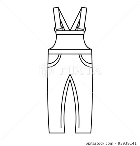 Jeans work pants icon. Outline illustration of jeans work pants vector icon for web design isolated on white background Jeans work pants icon. Outline illustration of jeans work pants vector icon for web design isolated on white background 95939141